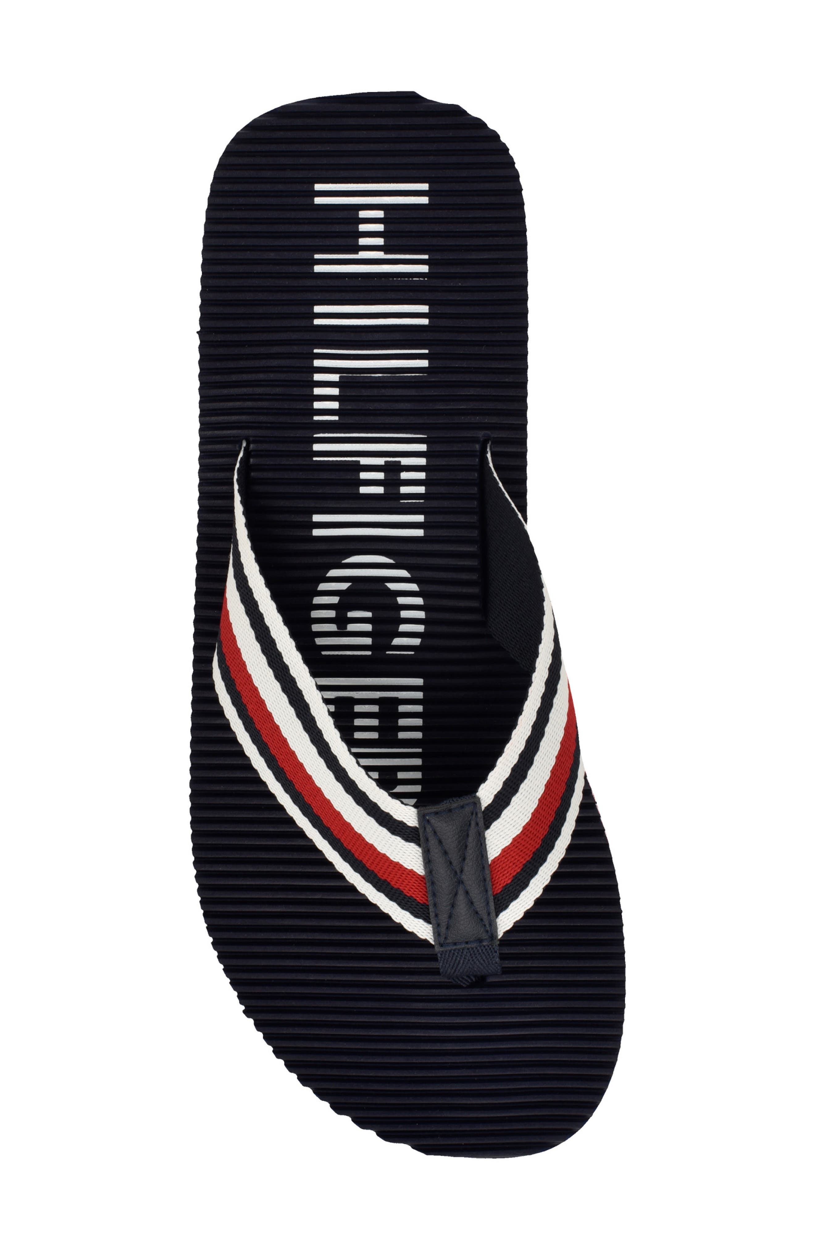 Tommy Hilfiger Donom Flip Flop, Alternate, color, Navy Stripe Multi