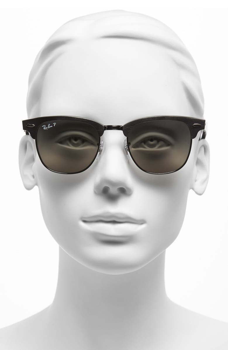 Ray-Ban Polarized 'Clubmaster' 49mm Sunglasses, Alternate, color,