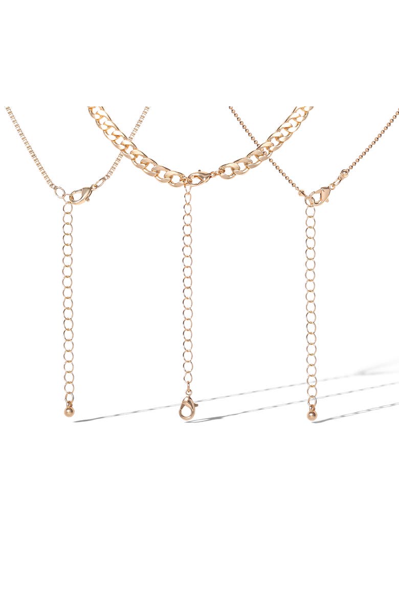 Jessica Simpson 3-Piece Butterfly Necklace, Alternate, color, Gold