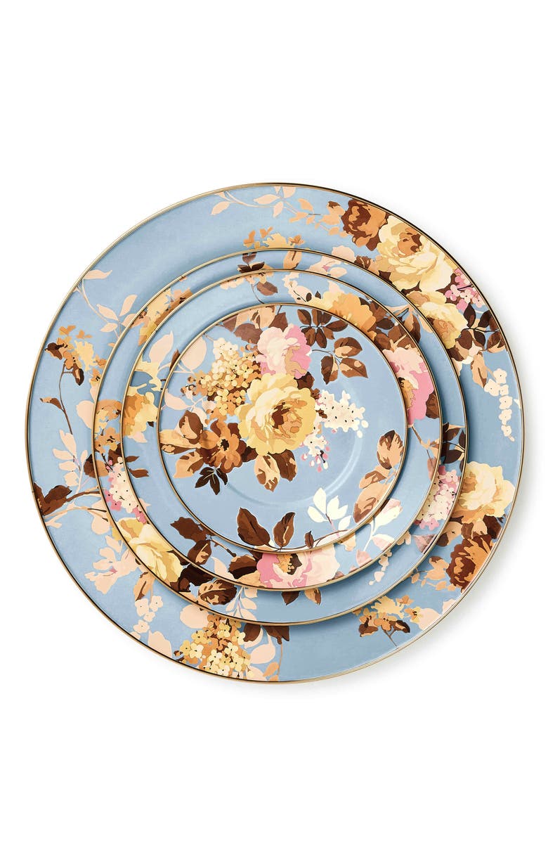 MACKENZIE CHILDS Wild Rose Slate Salad Plate, Alternate, color, Blue