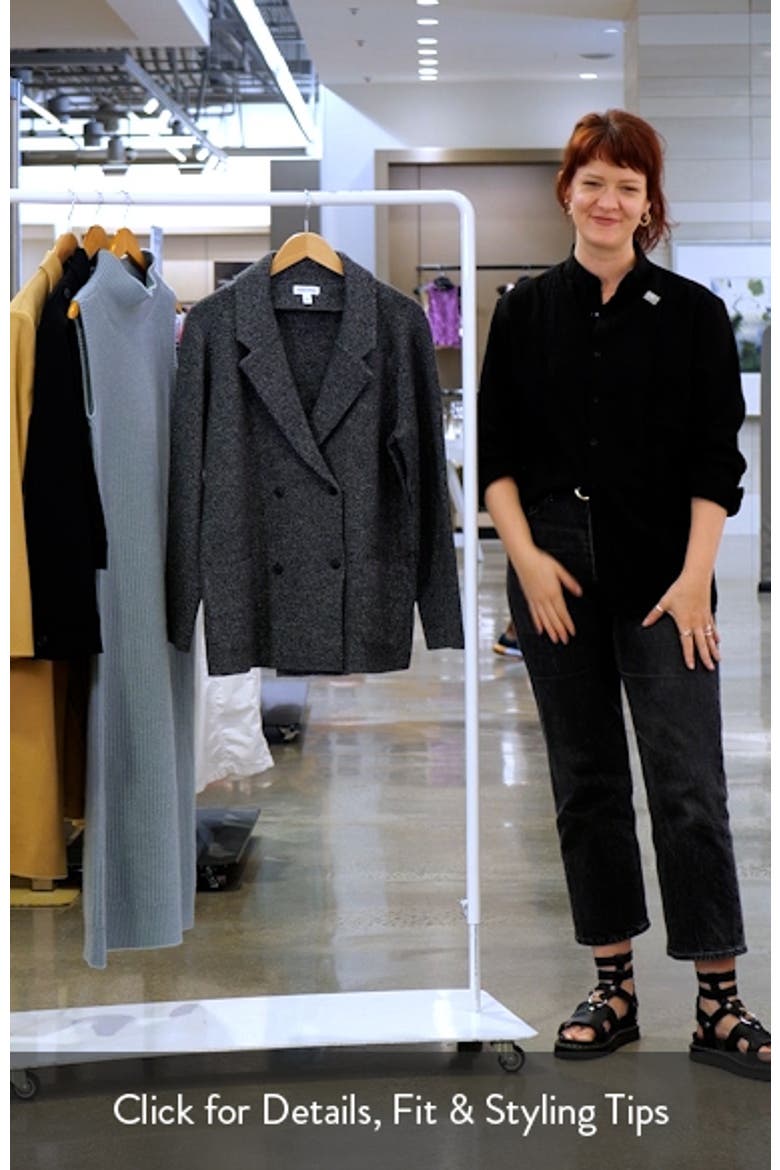 Marled Doubled Breasted Knit Blazer video