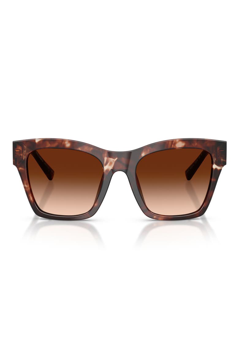 53mm Square Sunglasses, Main, color, DARK RED HAVANA / BROWN