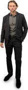 Lords of Harlech Jack Flat Front Chino Pant In Augustus Floral