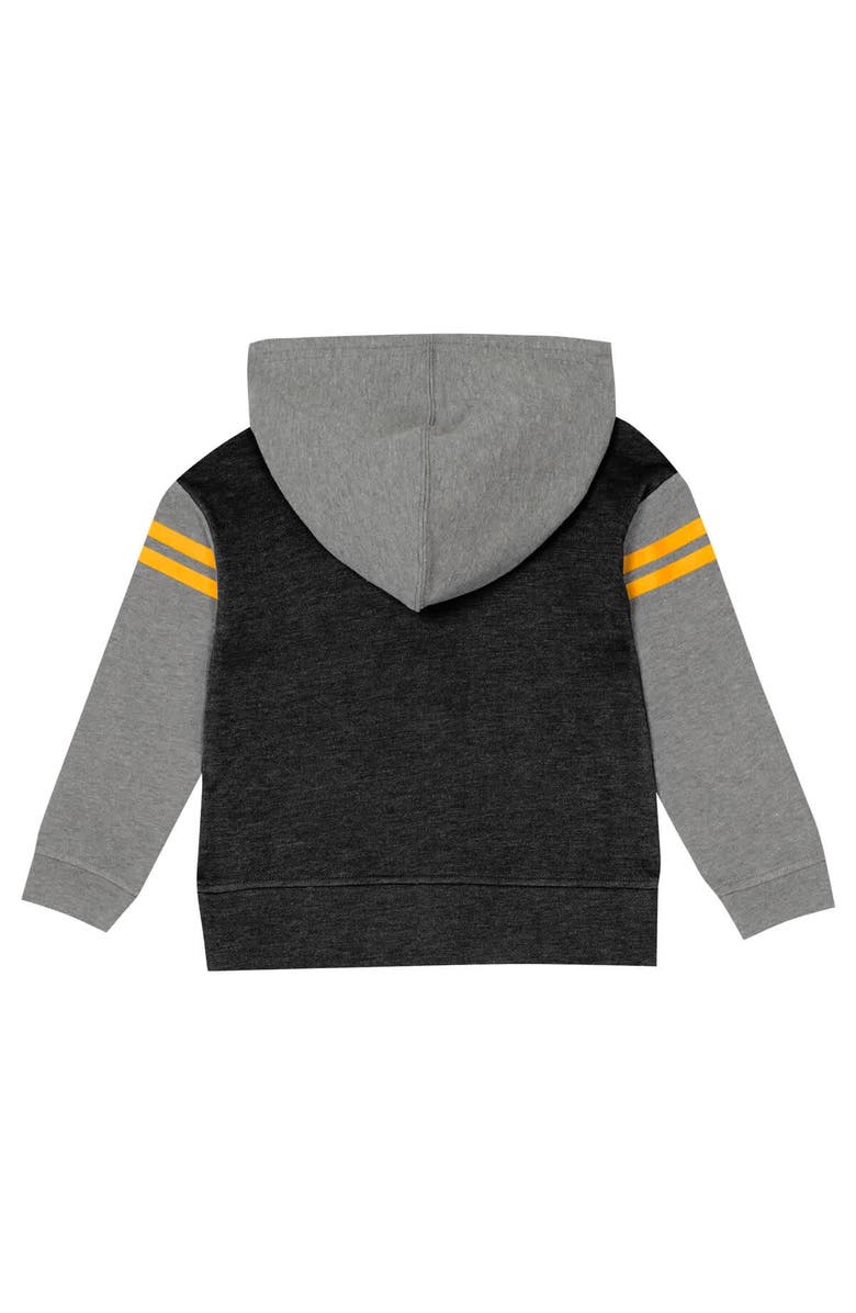 Outerstuff Toddler Pittsburgh Steelers Club House Long Sleeve Hoodie Top and Leggings Two-Piece Set, Alternate, color, Black