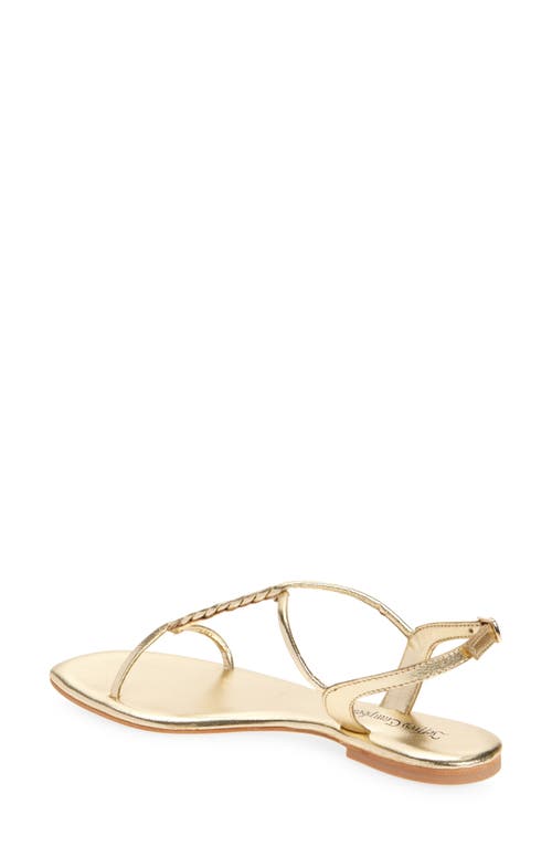Jeffrey Campbell Roped In Flat Sandal In Light Gold