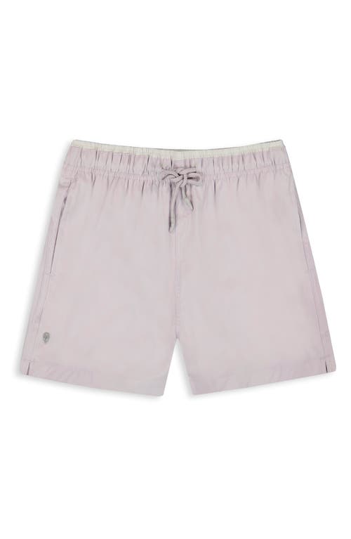 Sunset X Vine Contrast Trim Solid Swim Trunks
