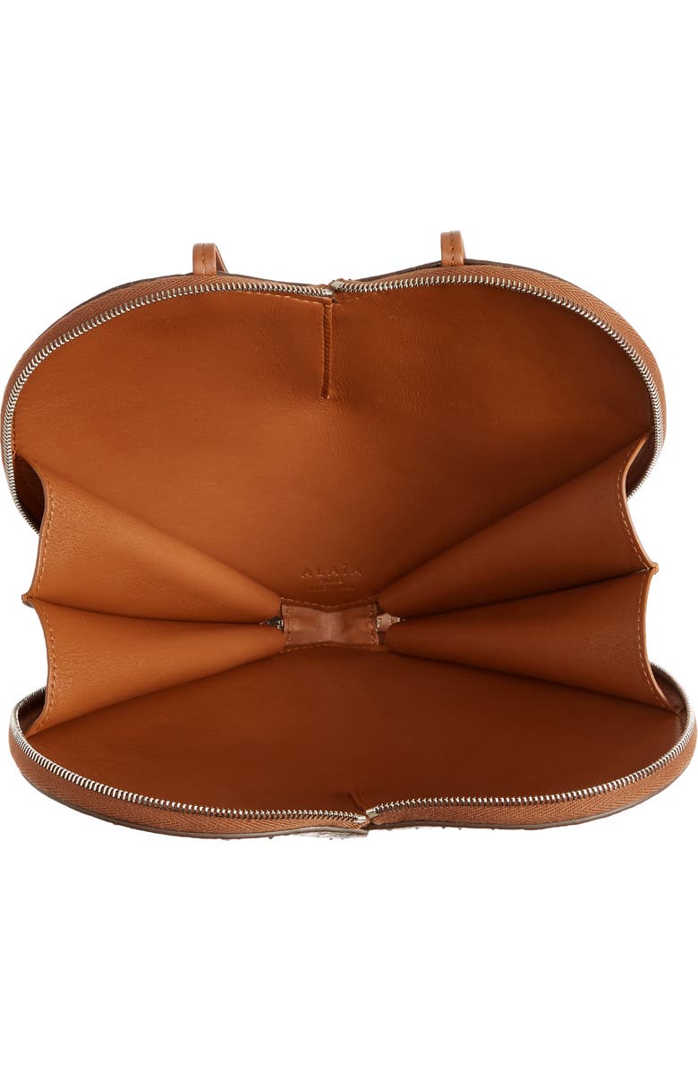 Alaïa Le Coeur Heart Snakeskin Embossed Leather Crossbody Bag, Alternate, color,