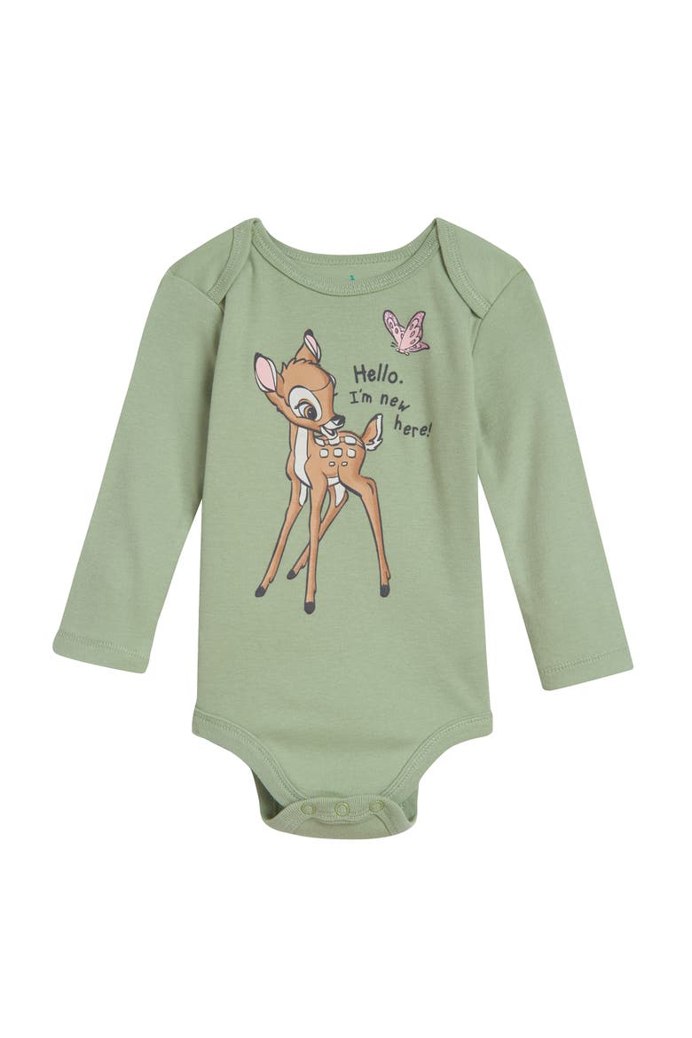 3-Pack Long Sleeve Bodysuits, Alternate, color, Bambi Marie Pink
