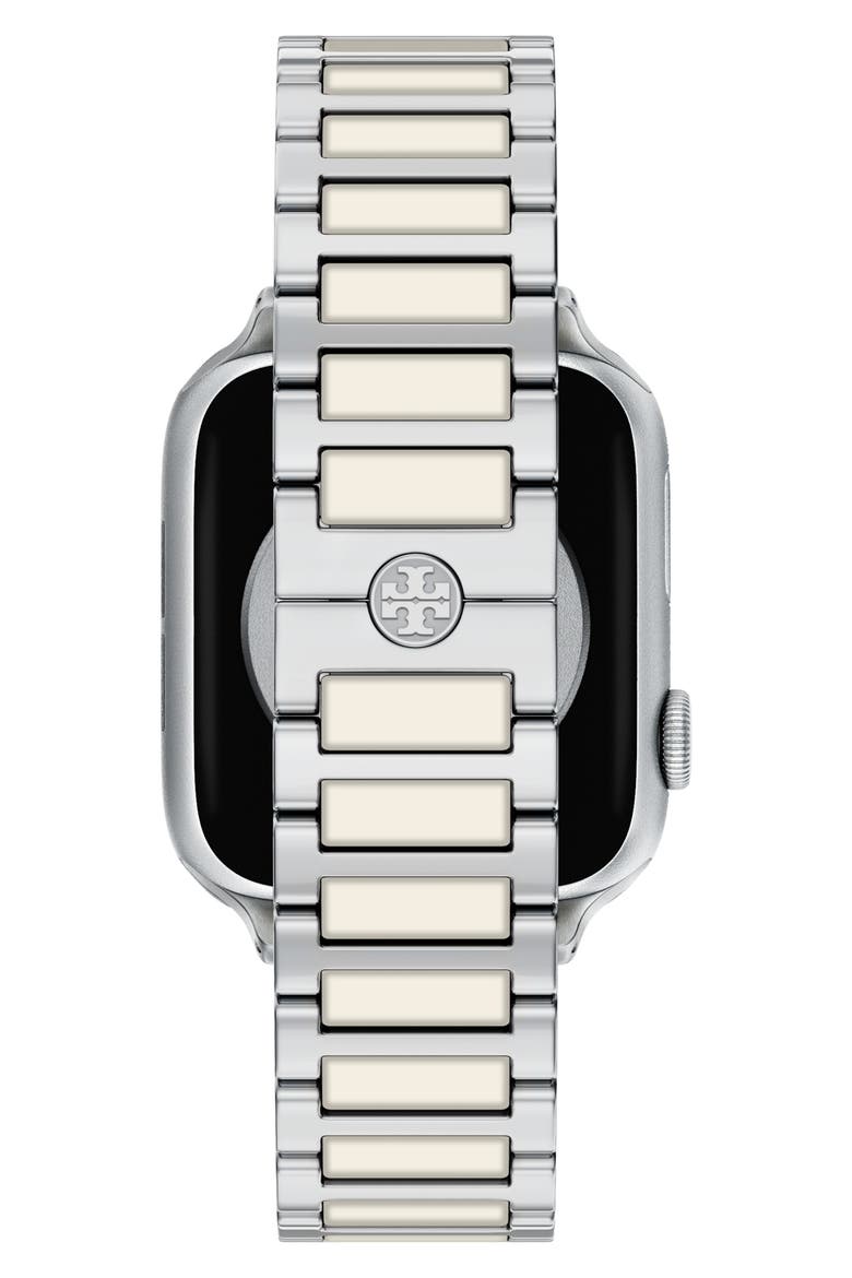 The Kira 18mm Apple Watch® Bracelet Watchband, Alternate, color, IVORY/ SILVER