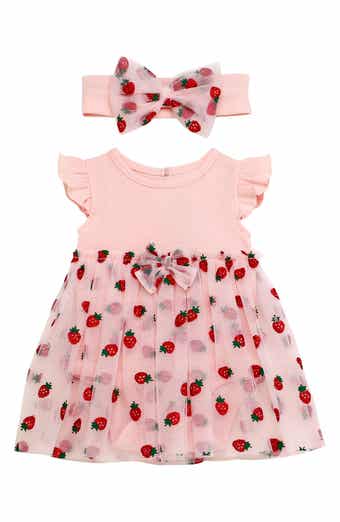 BABY STARTERS Embroidered Mesh Dress & Headband set
