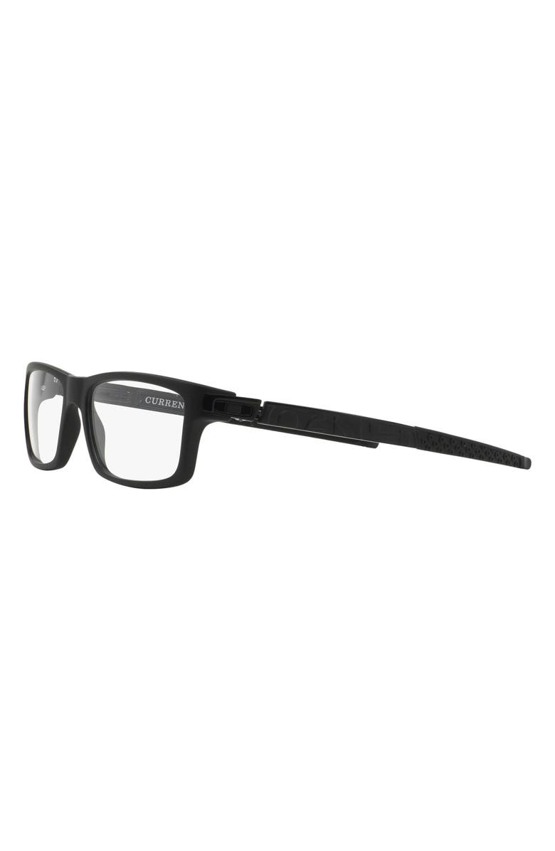 Oakley Currency 54mm Square Optical Glasses, Alternate, color, Satin Black