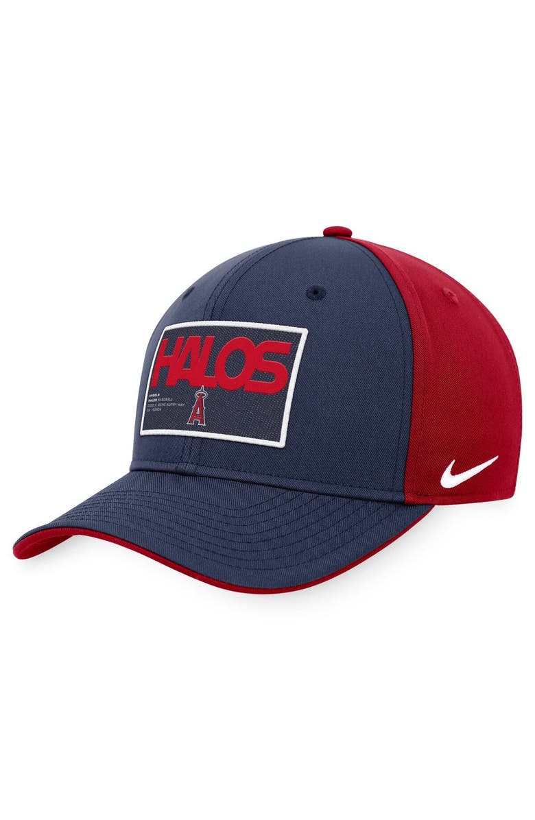 Nike Men's Nike Navy/Red Los Angeles Angels Classic99 Colorblock Performance Snapback Hat, Main, color,