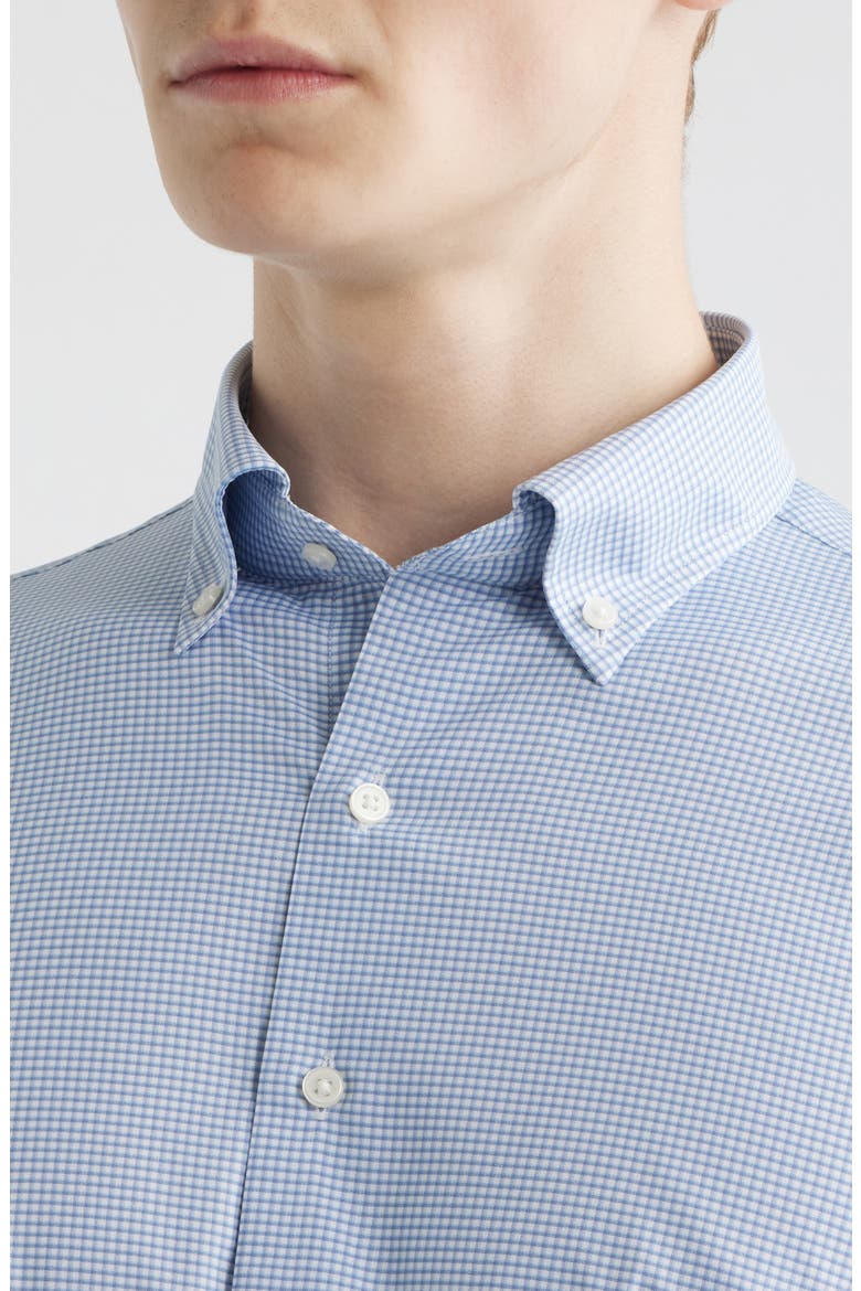 Leo Performance Twill Sport Shirt, Alternate, color, BLUE FREESIA