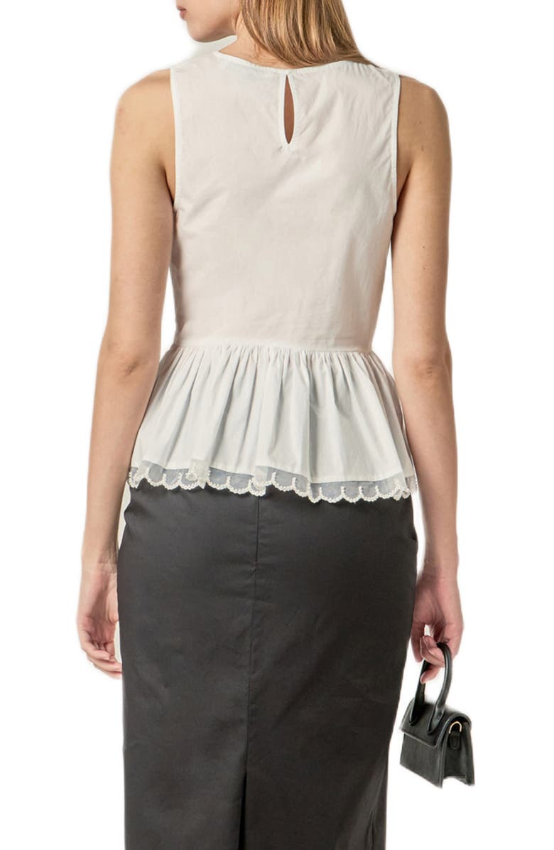 English Factory Sleeveless Peplum Top, Alternate, color,