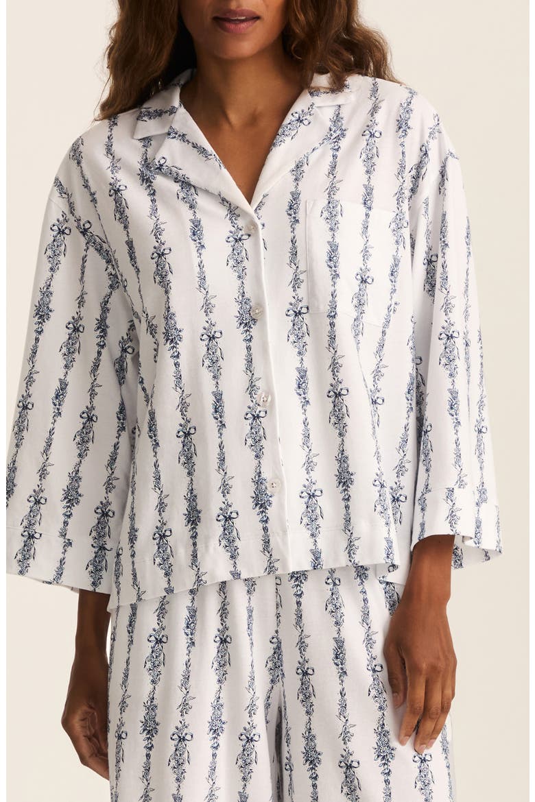 Olivia Pima Cotton Wide Leg Pajamas, Alternate, color, WHITE