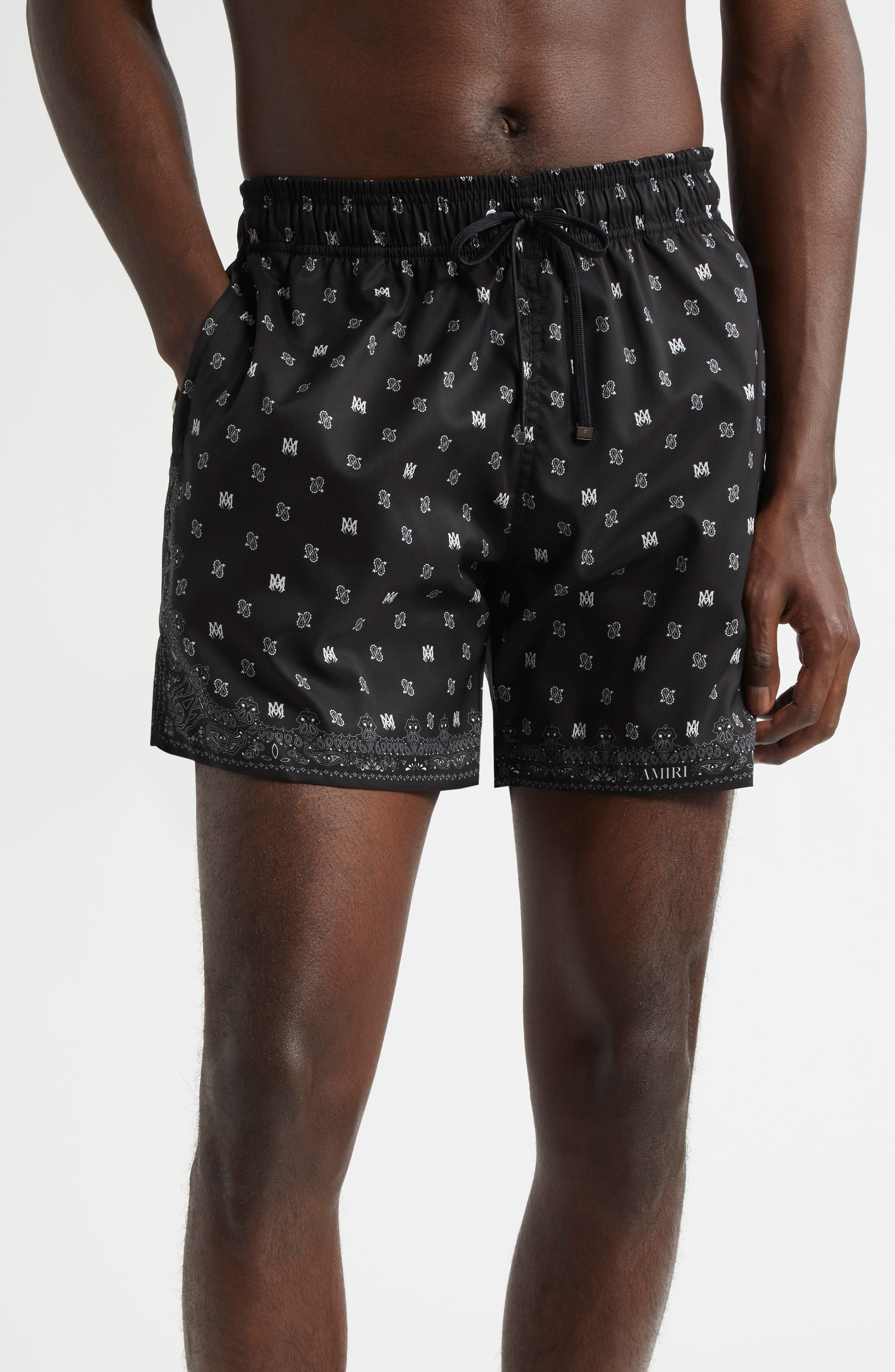 Monogram Paisley Swim Trunks (Men) | Nordstrom
