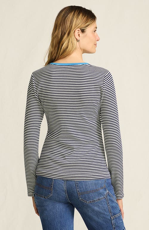Lands' End Cotton Rib T-shirt In Blue