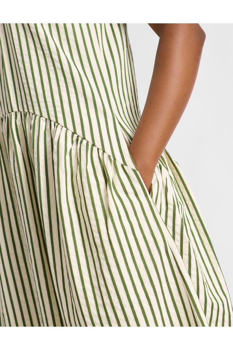 Stripe Sleeveless Midi Dress, Alternate, color, Green