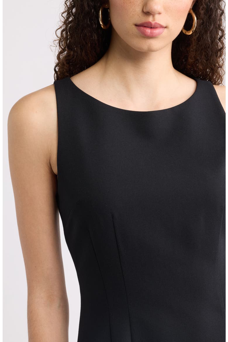 Sleeveless Seamed Sheath Dress, Alternate, color, BLACK