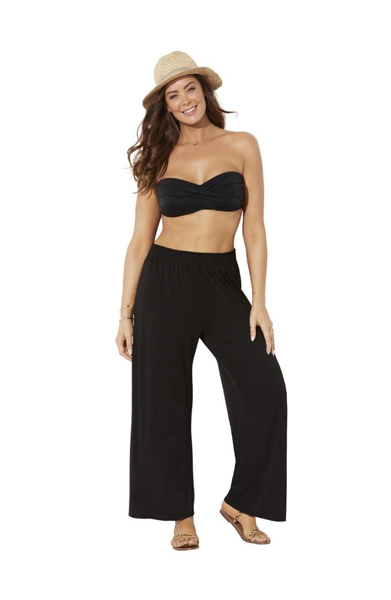 Swimsuits for All Dena Beach Pant Cover Up, Main, color, Black