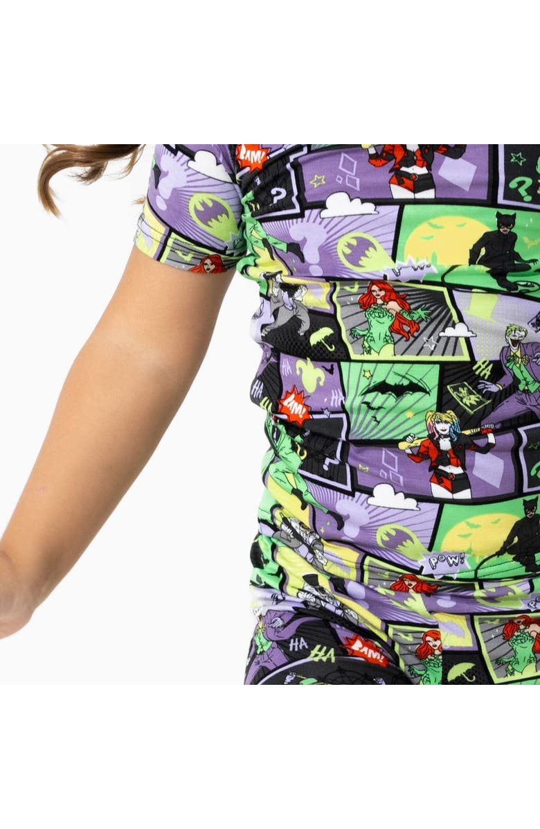 Bellabu Bear Batman Baddies Kids 2-Piece Short Sleeve & Shorts Pajama Set, Alternate, color, Batman Baddies