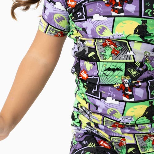 Bellabu Bear Batman Baddies Kids 2-piece Short Sleeve & Shorts Pajama Set In Batman Baddies