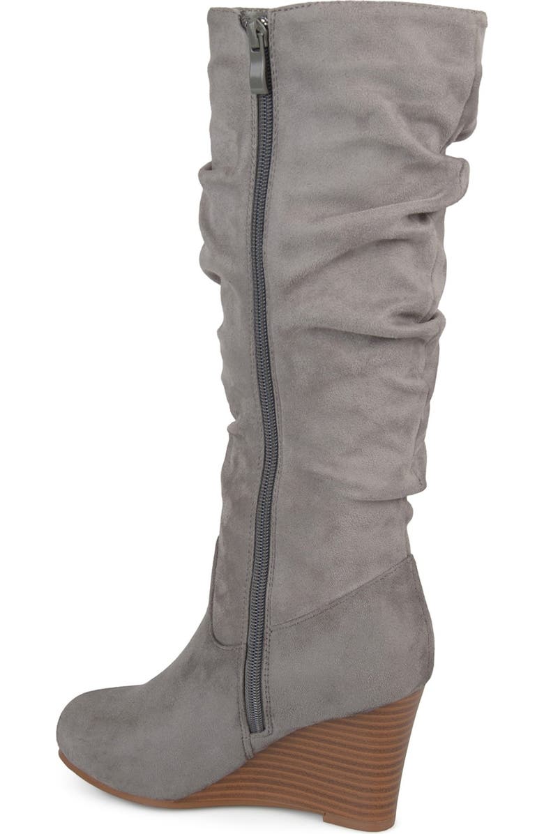 Journee Collection Haze Wedge Boot, Alternate, color, Grey