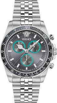 Versace Greca Chronograph Wave Bracelet Watch, 43mm