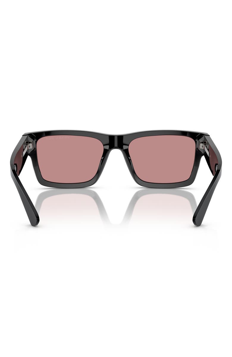 Prada 53mm Rectangular Polarized Sunglasses, Alternate, color,