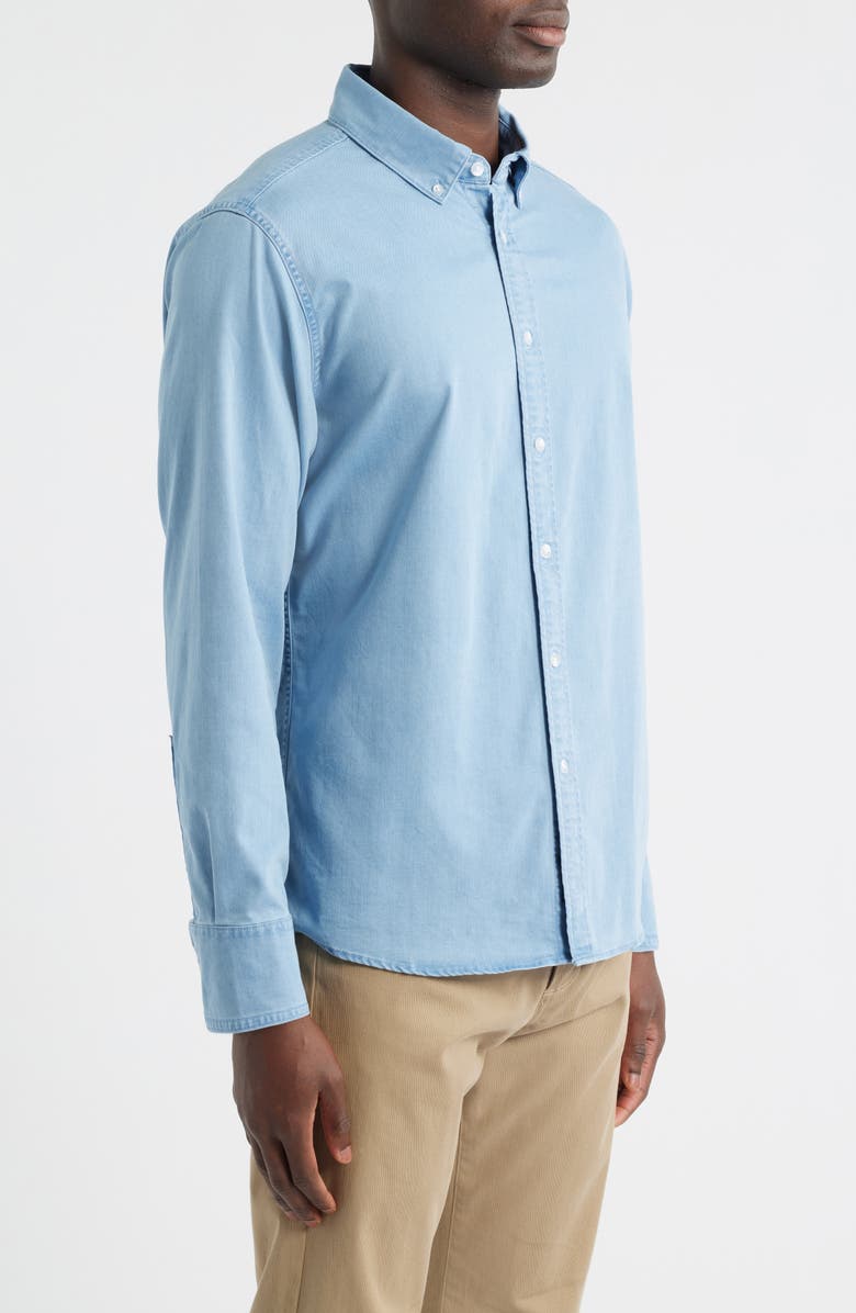 Mizzen+Main Nash Chambray Button-Down Shirt, Alternate, color, Light Wash
