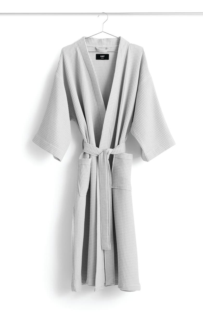 HAY Gender Inclusive Colorblock Waffle Weave Robe, Alternate, color,