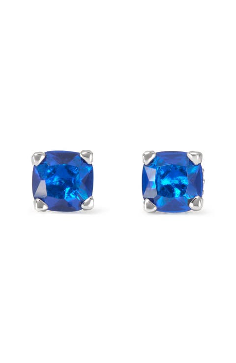 square cubic zirconia stud earrings