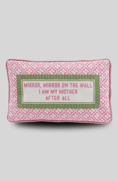 Mirror Mirror Needlepoint Pillow