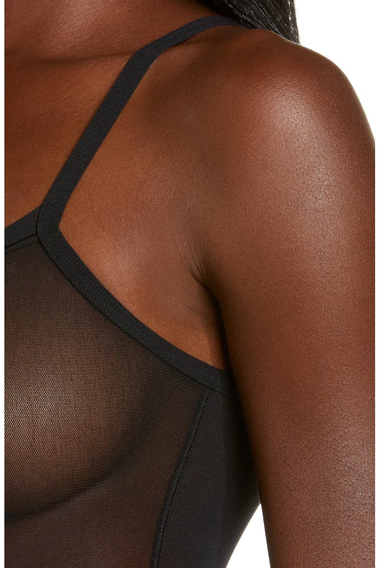 Summer Mesh Strappy Bodysuit, Alternate, color, ONYX