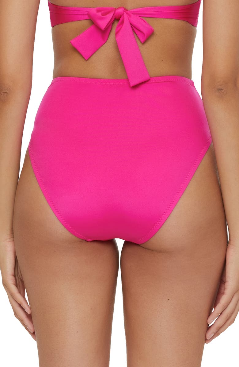 Trina Turk Monaco High Waist Swim Bottoms, Alternate, color, Pink Parade