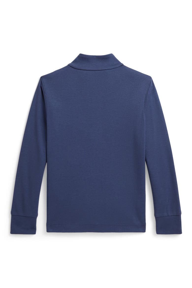 Kids' Cotton Quarter Zip Pullover, Alternate, color, LIGHT NAVY