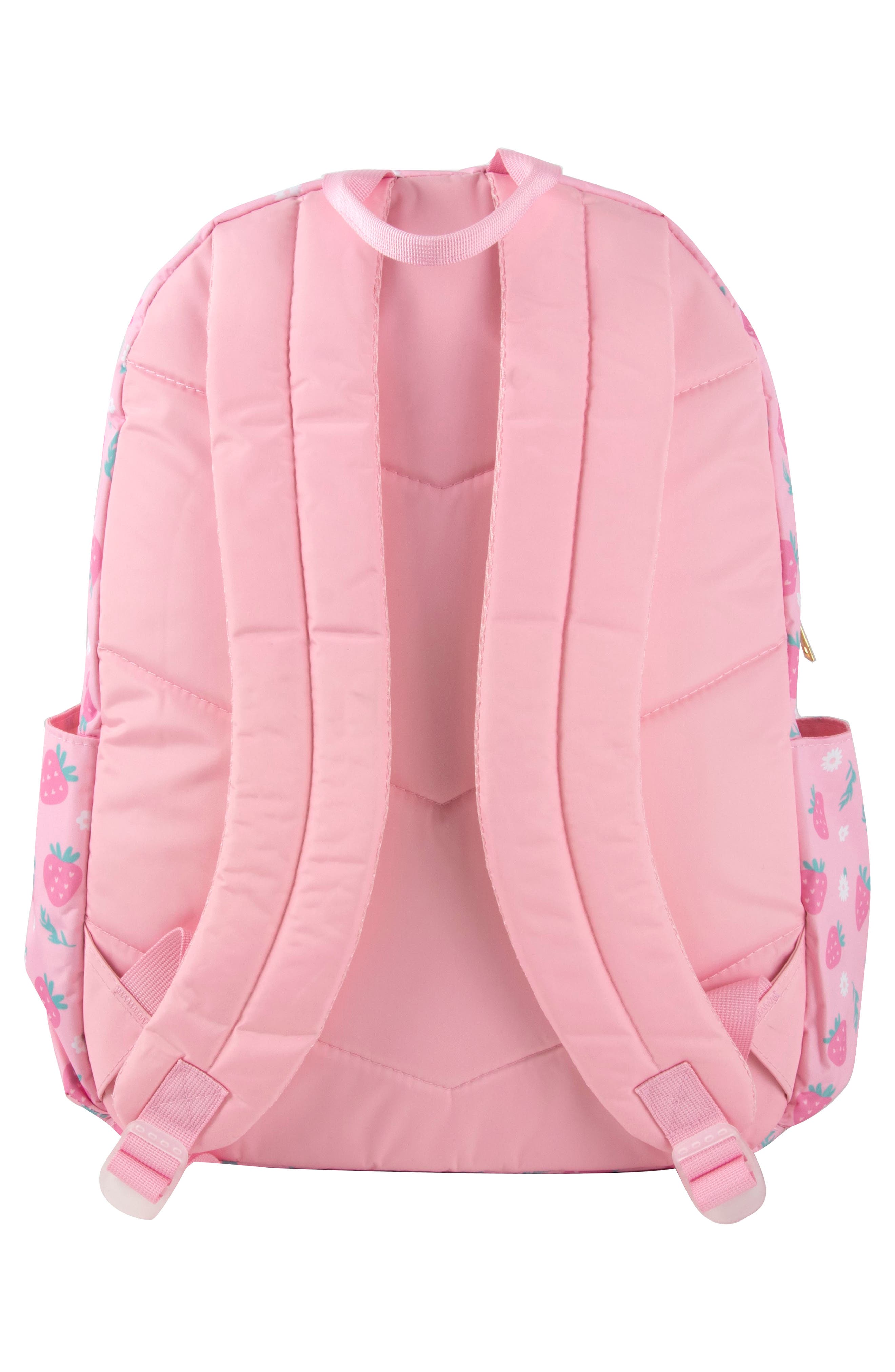 Jessica Simpson Strawberry Print Nylon Backpack, Alternate, color, Pink