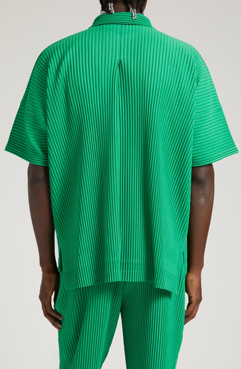 Homme Plissé Issey Miyake Monthly Colors July Pleated Short Sleeve Button-Up Shirt, Alternate, color, 
