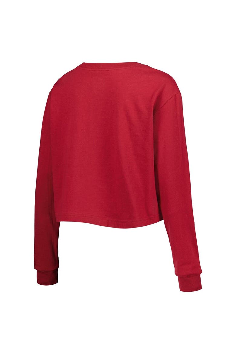 Women's Nike Crimson Oklahoma Sooners Est. Cropped Long Sleeve T-Shirt, Alternate, color, Crimson