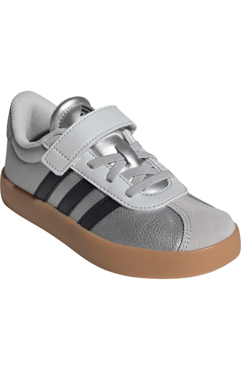 adidas Kids' VL Court 3.0 Sneaker, Main, color, Silver / Core Black/ Grey