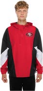 New Era Men's New Era Scarlet San Francisco 49ers Quarter-Zip Windbreaker Jacket