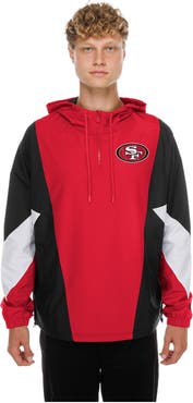 New Era Men's New Era Scarlet San Francisco 49ers Quarter-Zip Windbreaker Jacket