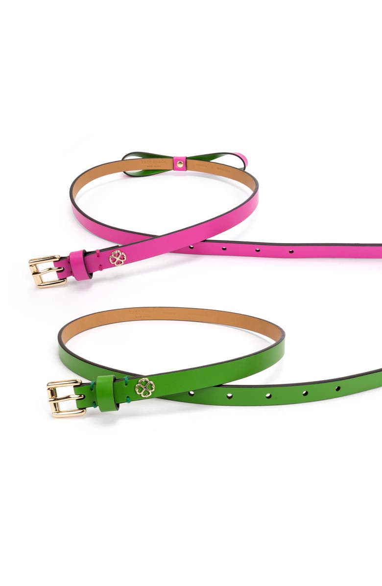 Kate Spade New York 2-pack basic and bow belts, Alternate, color, 