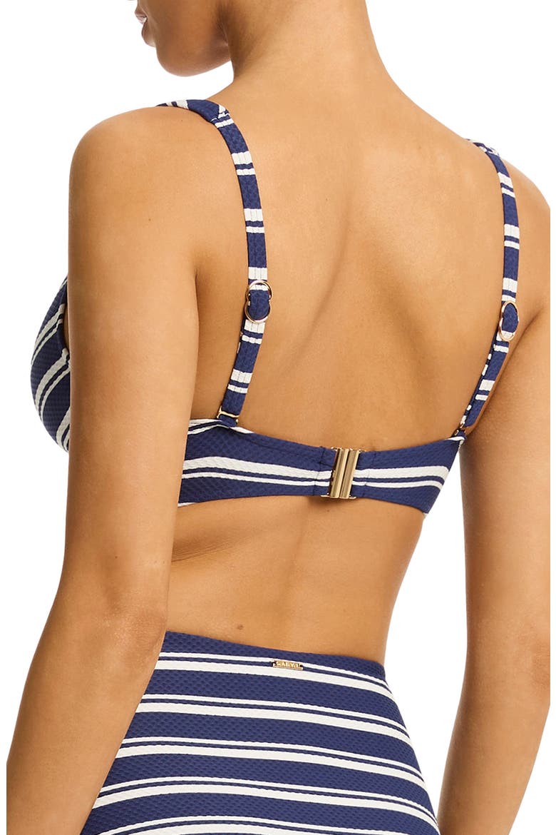 Biarritz Cross Front Multifit Bikini Top, Alternate, color, FRENCH NAVY