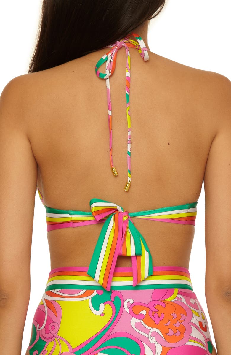 Trina Turk Elara Banded Reversible Bikini Top, Alternate, color, Multi