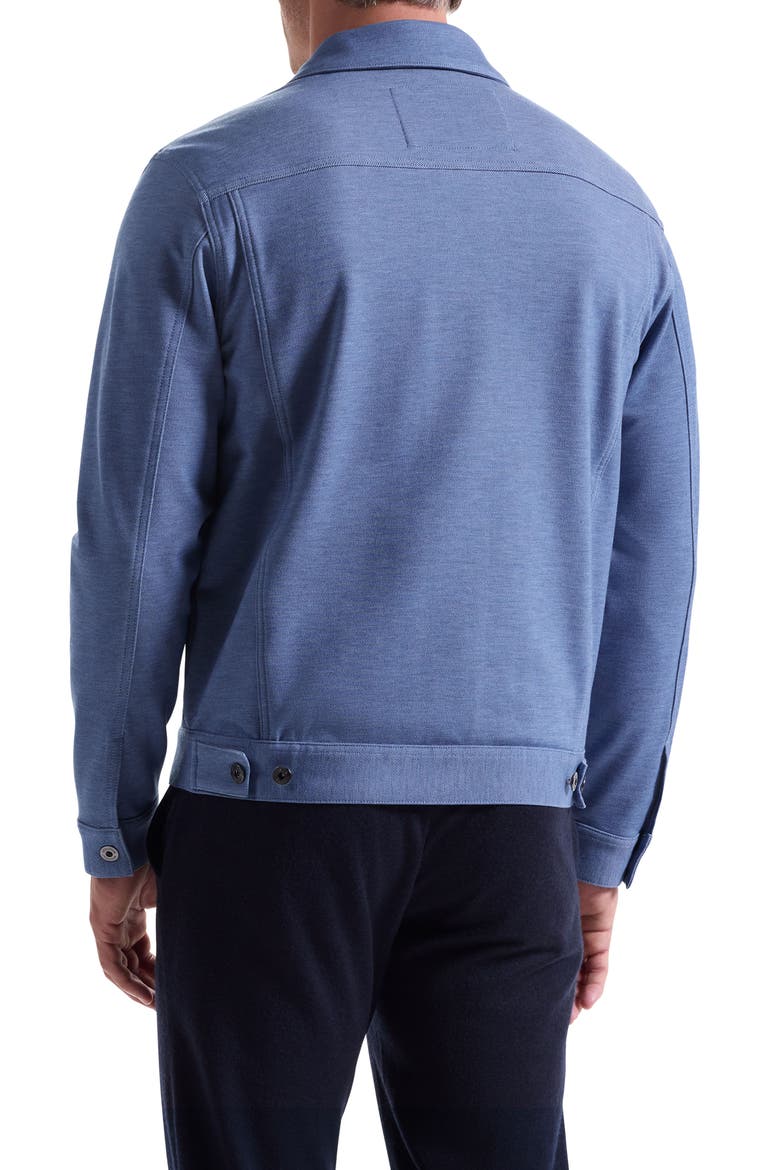 Knit Trucker Jacket, Alternate, color, COBALT