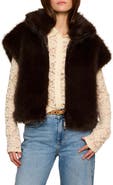 Sanctuary Silky Faux Fur Vest