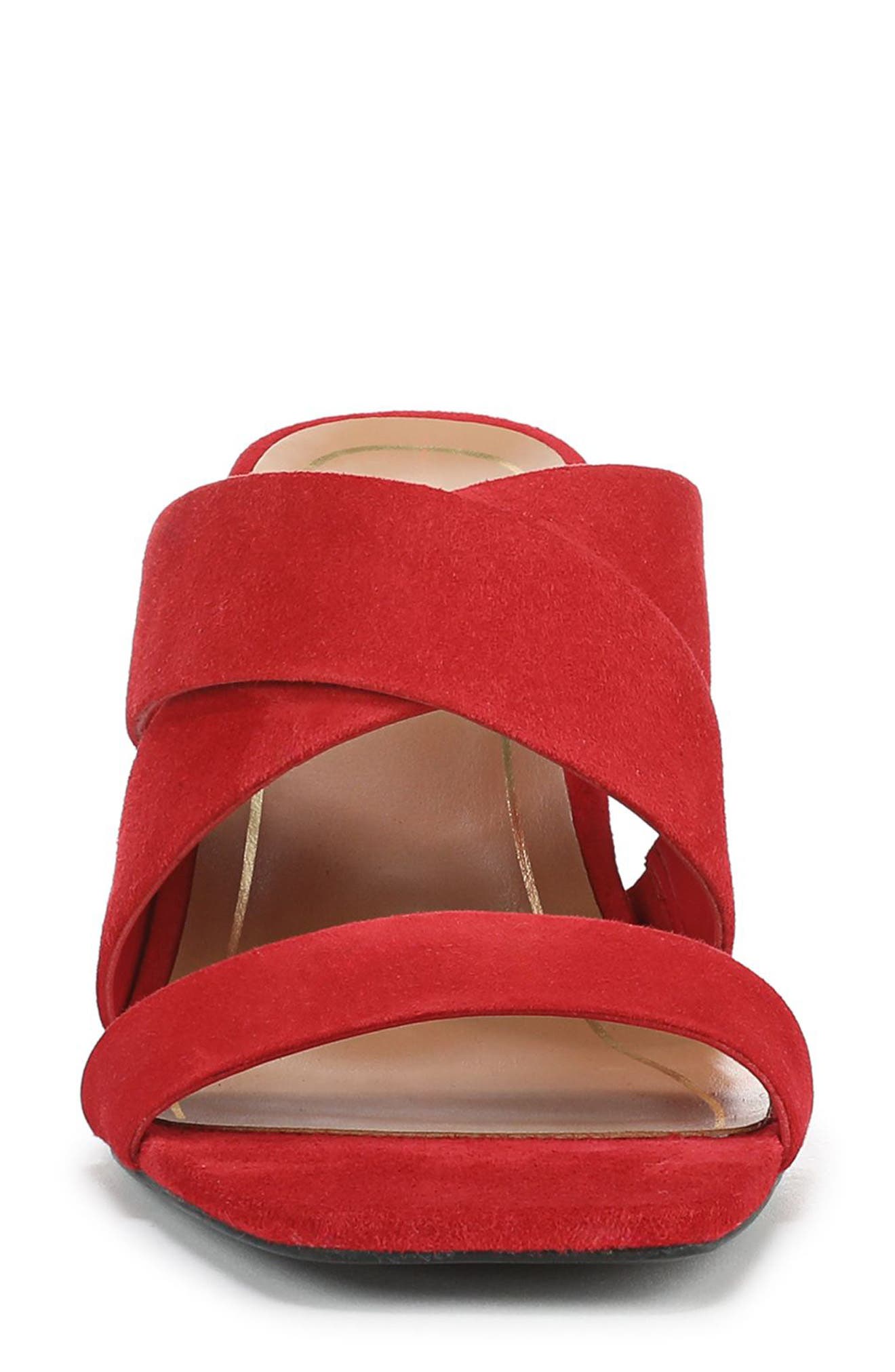 Vionic Merlot Slide Sandal, Alternate, color, Red Suede