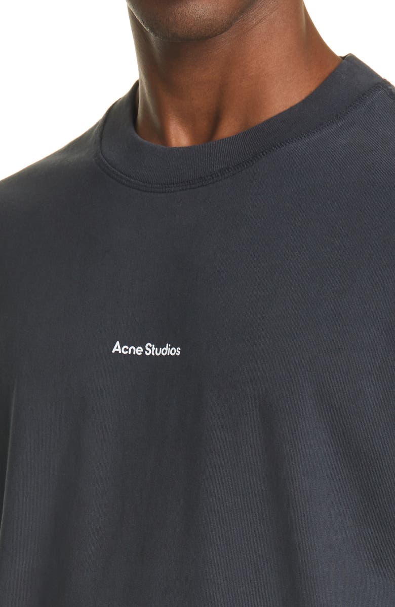 Acne Studios Extorr Stamp Logo Organic Cotton T-Shirt, Alternate, color, 