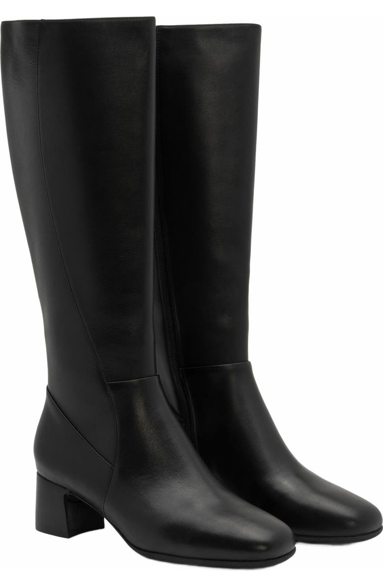 ABEO Avenue Tall Boot, Alternate, color, Black Nappa - Regular